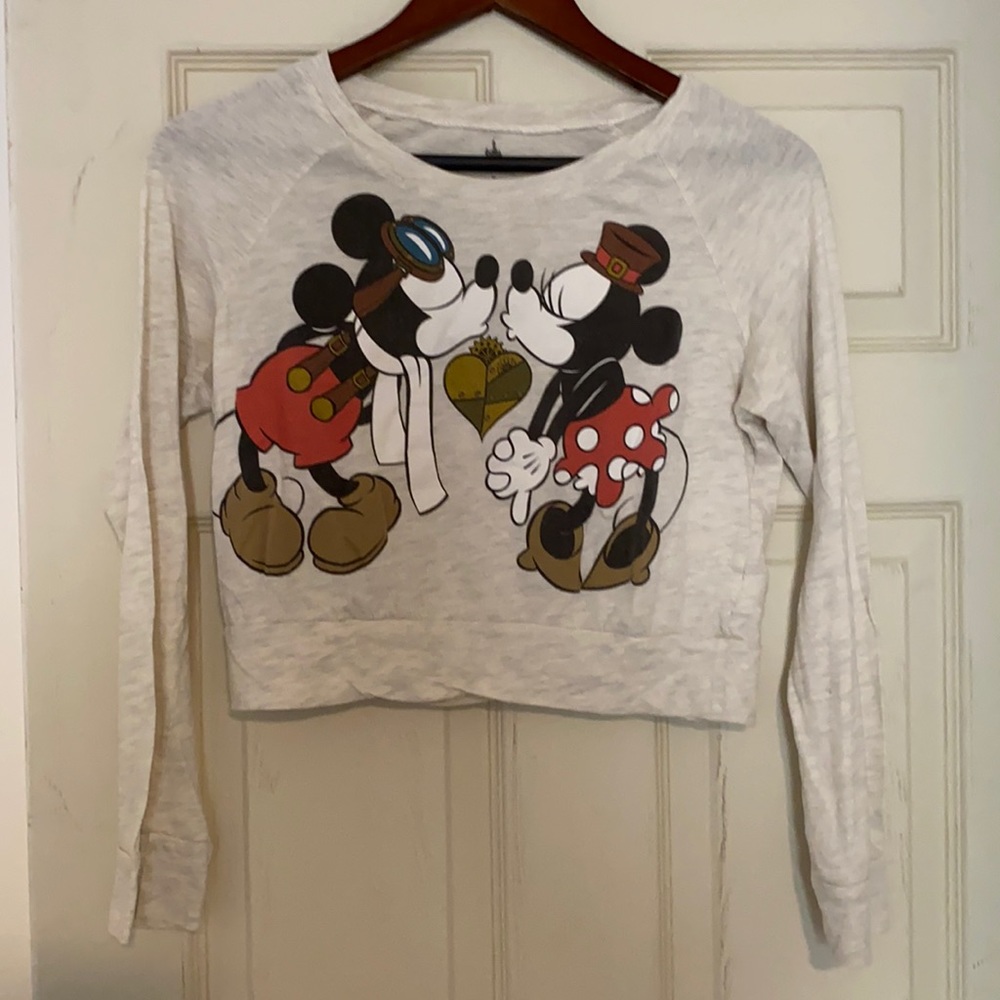 Mickey and Minnie Cropped Shirt